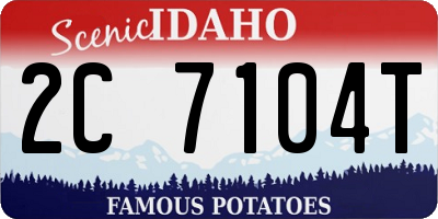 ID license plate 2C7104T