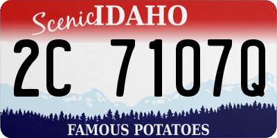 ID license plate 2C7107Q