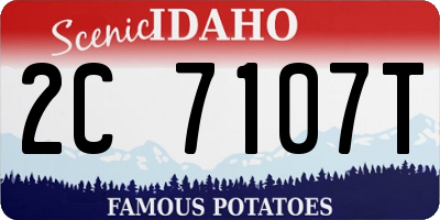 ID license plate 2C7107T