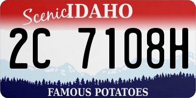 ID license plate 2C7108H