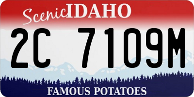 ID license plate 2C7109M