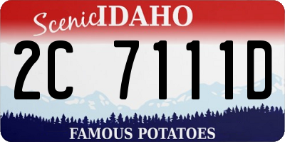 ID license plate 2C7111D