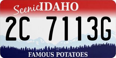 ID license plate 2C7113G