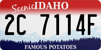 ID license plate 2C7114F