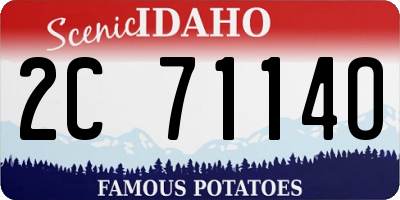 ID license plate 2C7114O