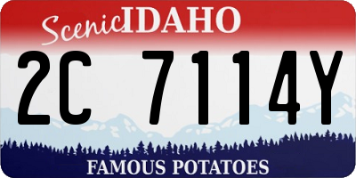 ID license plate 2C7114Y