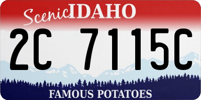 ID license plate 2C7115C