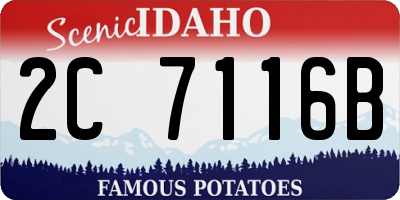 ID license plate 2C7116B