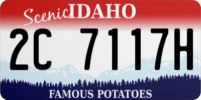 ID license plate 2C7117H