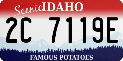ID license plate 2C7119E