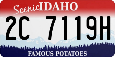 ID license plate 2C7119H
