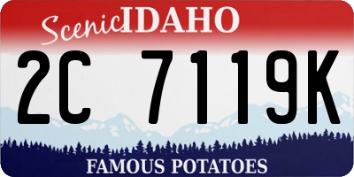 ID license plate 2C7119K