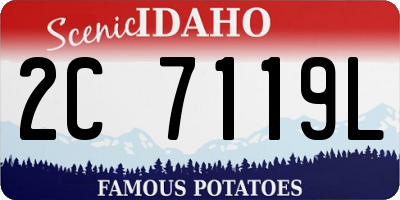 ID license plate 2C7119L