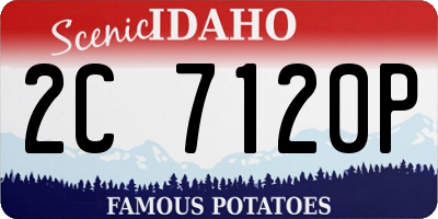 ID license plate 2C7120P