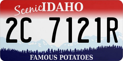 ID license plate 2C7121R