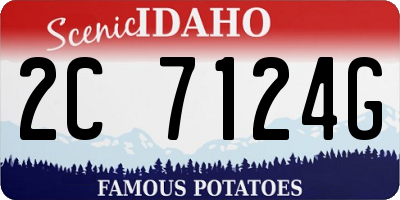 ID license plate 2C7124G
