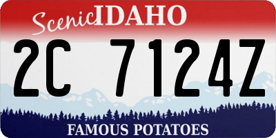 ID license plate 2C7124Z