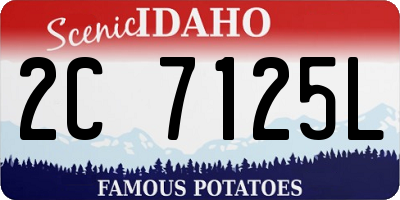 ID license plate 2C7125L
