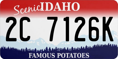 ID license plate 2C7126K
