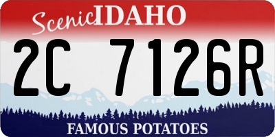 ID license plate 2C7126R