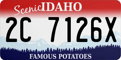 ID license plate 2C7126X