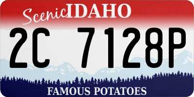 ID license plate 2C7128P