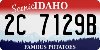 ID license plate 2C7129B