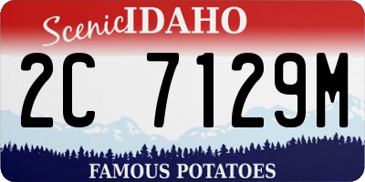 ID license plate 2C7129M