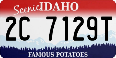 ID license plate 2C7129T