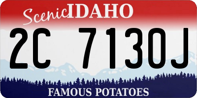 ID license plate 2C7130J