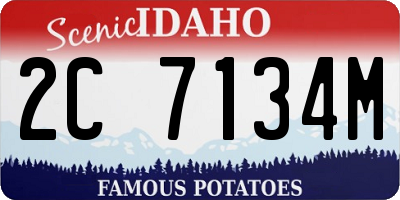 ID license plate 2C7134M