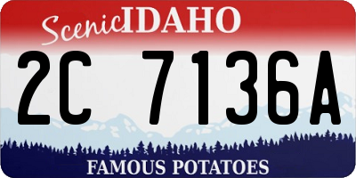 ID license plate 2C7136A