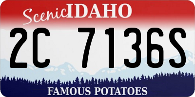 ID license plate 2C7136S
