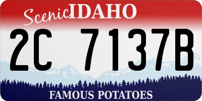 ID license plate 2C7137B