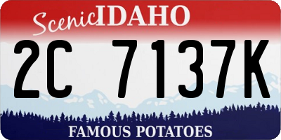 ID license plate 2C7137K