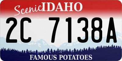 ID license plate 2C7138A