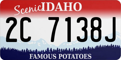 ID license plate 2C7138J