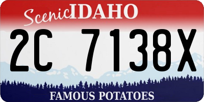 ID license plate 2C7138X