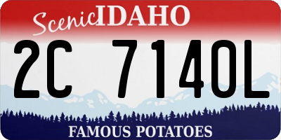 ID license plate 2C7140L