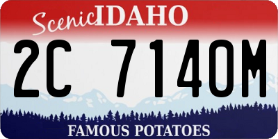 ID license plate 2C7140M