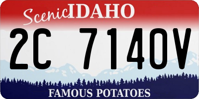 ID license plate 2C7140V
