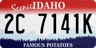 ID license plate 2C7141K