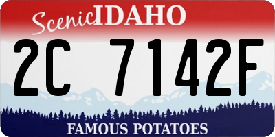 ID license plate 2C7142F