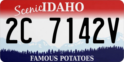 ID license plate 2C7142V