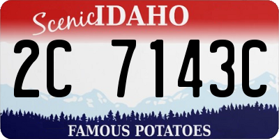 ID license plate 2C7143C