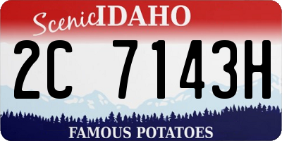 ID license plate 2C7143H