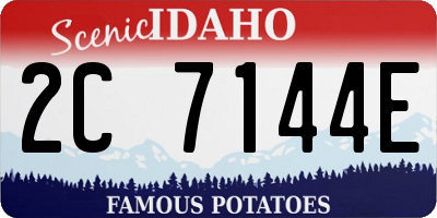 ID license plate 2C7144E