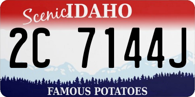 ID license plate 2C7144J