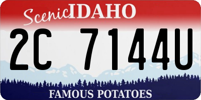 ID license plate 2C7144U
