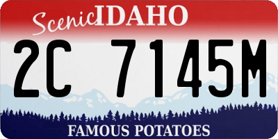ID license plate 2C7145M